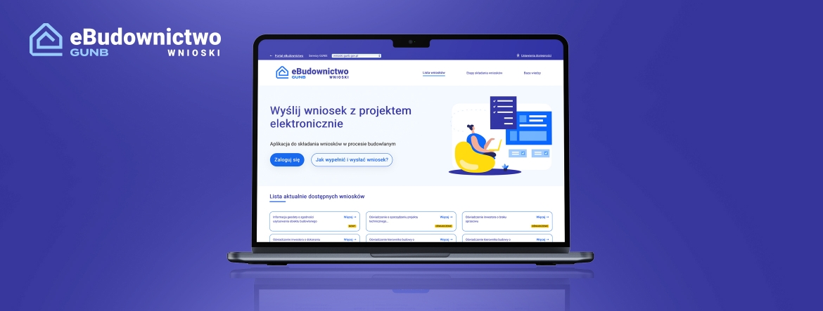 Nowy formularz w serwisie e-Budownictwo Wnioski – informacja geodety